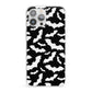 Black and White Bats iPhone 13 Pro Max Clear Bumper Case