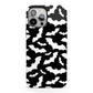 Black and White Bats iPhone 13 Pro Max Full Wrap 3D Tough Case