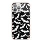 Black and White Bats iPhone 13 Pro Max TPU Impact Case with Pink Edges