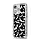 Black and White Bats iPhone 14 Pro Max Glitter Tough Case Silver Angled Image