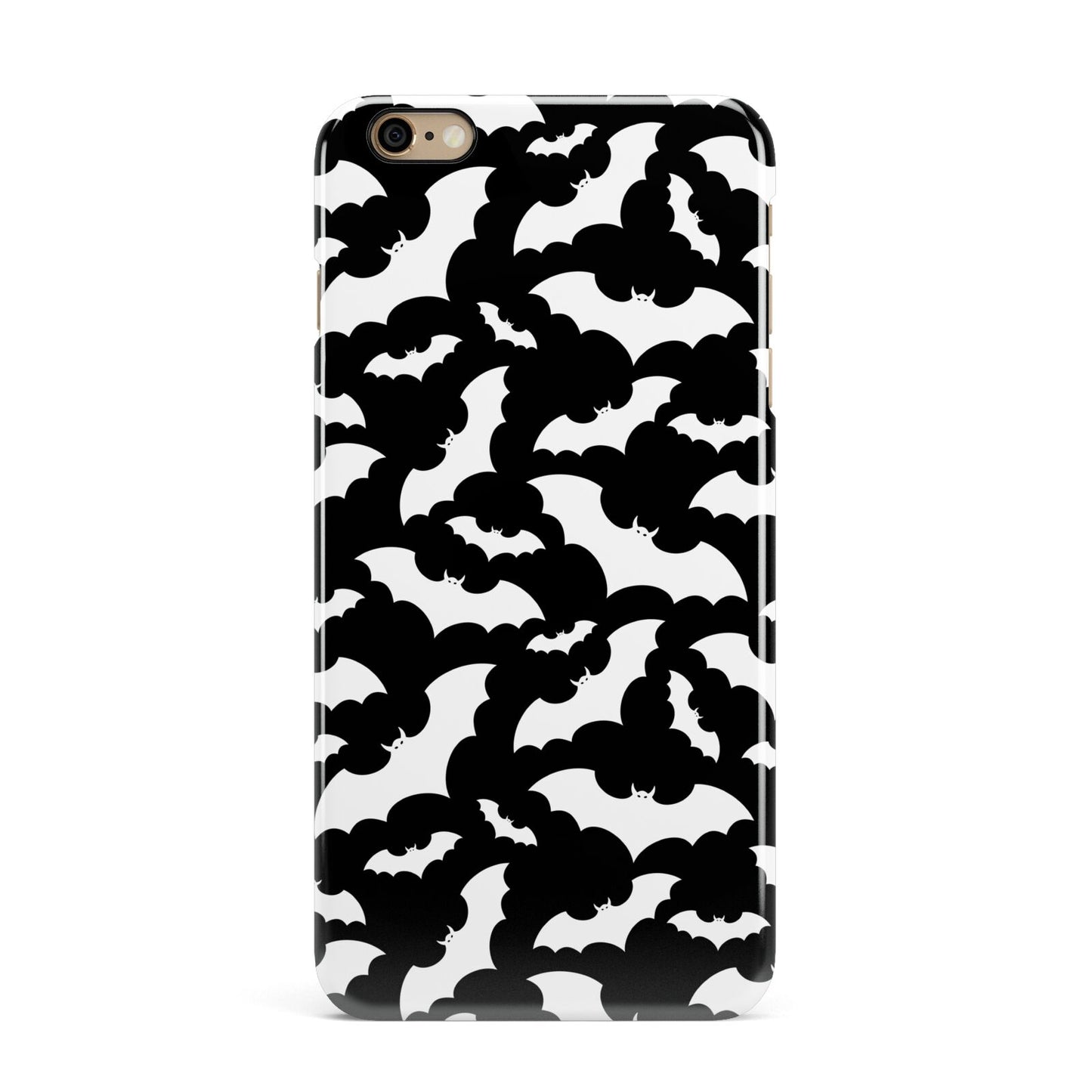 Black and White Bats iPhone 6 Plus 3D Snap Case on Gold Phone