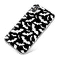 Black and White Bats iPhone X Bumper Case on Silver iPhone