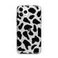 Black and White Cow Print Apple iPhone 11 Pro Max in Silver with Bumper Case