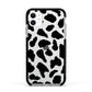 Black and White Cow Print Apple iPhone 11 in White with Black Impact Case