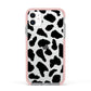 Black and White Cow Print Apple iPhone 11 in White with Pink Impact Case