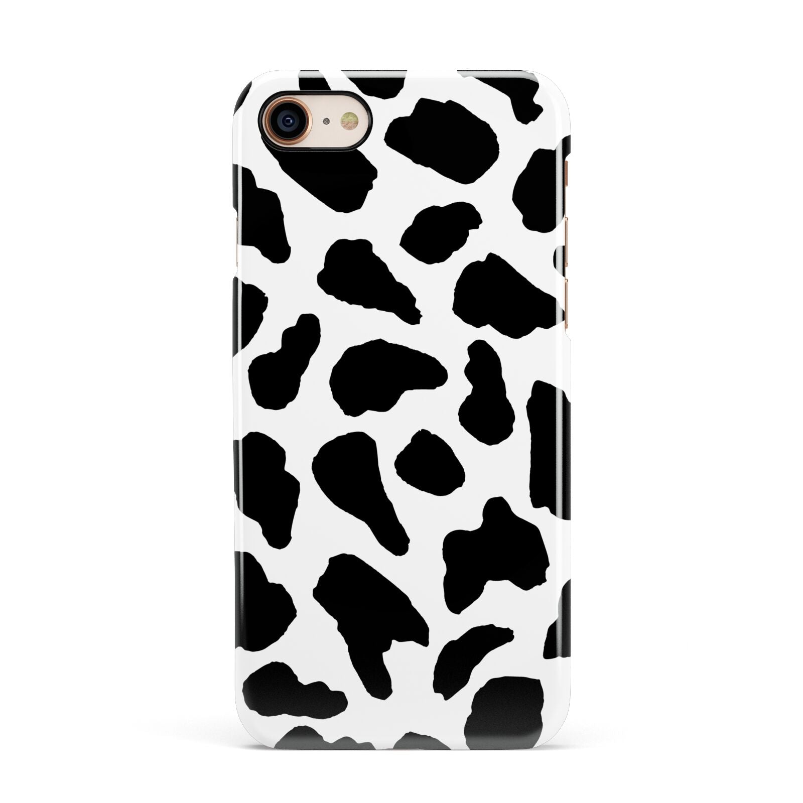 Black and White Cow Print Apple iPhone 7 8 3D Snap Case
