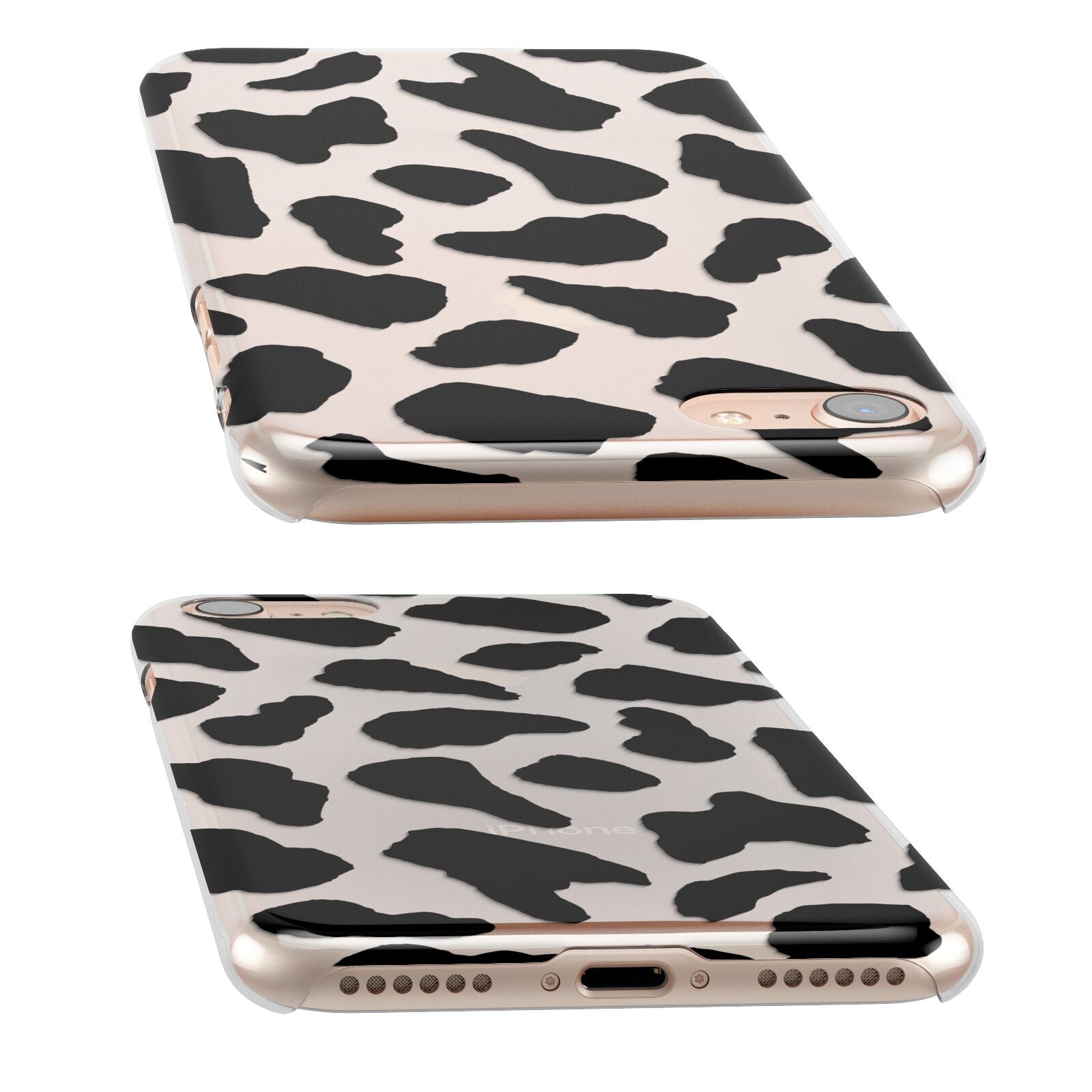 Black and White Cow Print Apple iPhone Case Cutouts