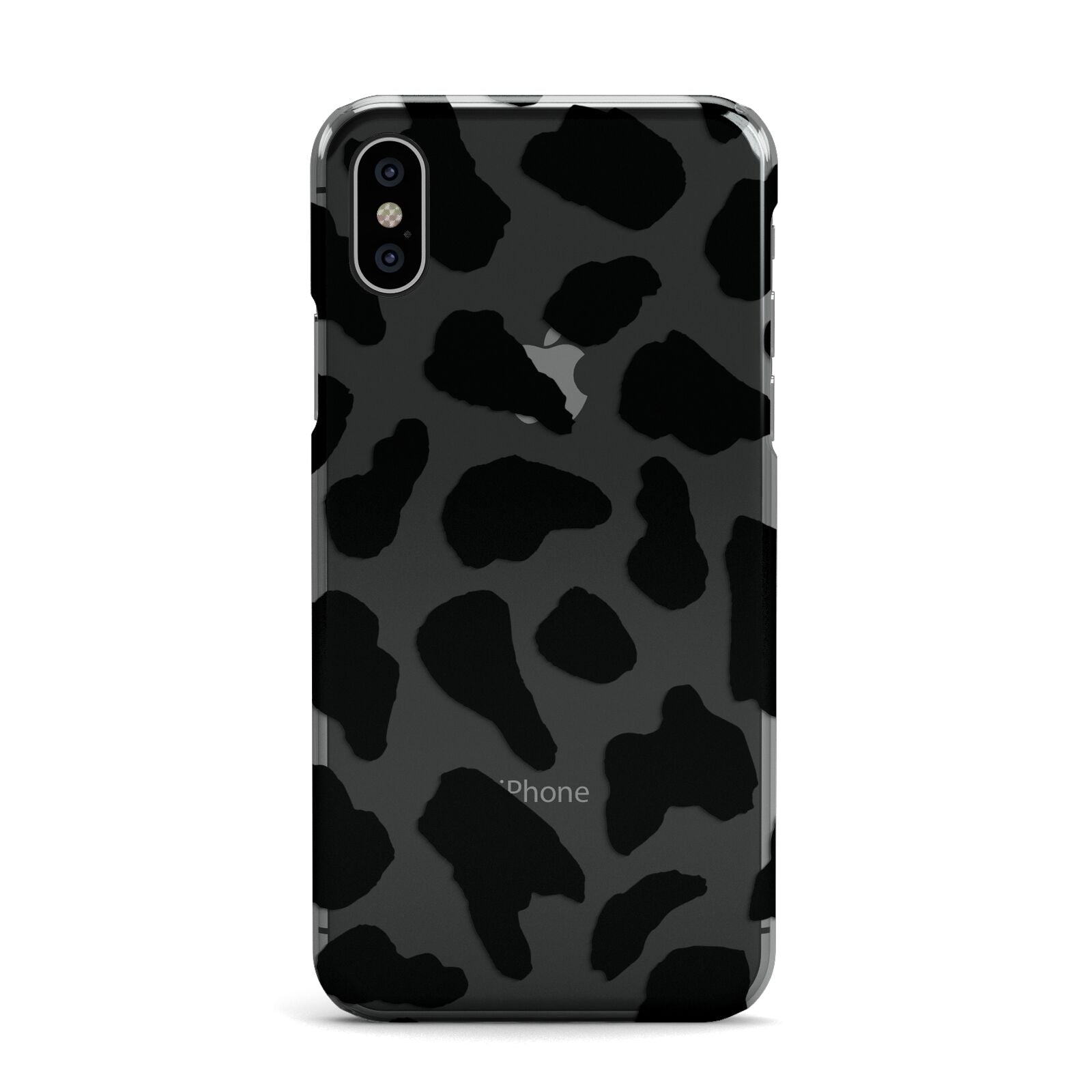 Black and White Cow Print Apple iPhone X Case
