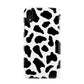 Black and White Cow Print Apple iPhone XR Black 3D Snap Case