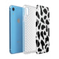 Black and White Cow Print Apple iPhone XR Blue 3D Tough Case Expanded view