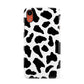 Black and White Cow Print Apple iPhone XR Coral 3D Snap Case