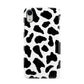 Black and White Cow Print Apple iPhone XR White 3D Snap Case