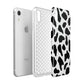 Black and White Cow Print Apple iPhone XR White 3D Tough Case Expanded view