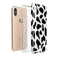 Black and White Cow Print Apple iPhone XS 3D Tough Expanded View