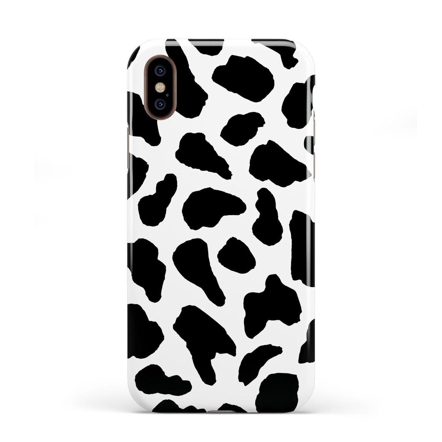 Black and White Cow Print Apple iPhone XS 3D Tough
