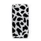 Black and White Cow Print iPhone 7 Bumper Case on Silver iPhone