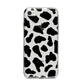 Black and White Cow Print iPhone 8 Bumper Case on Silver iPhone