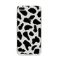 Black and White Cow Print iPhone 8 Plus Bumper Case on Silver iPhone