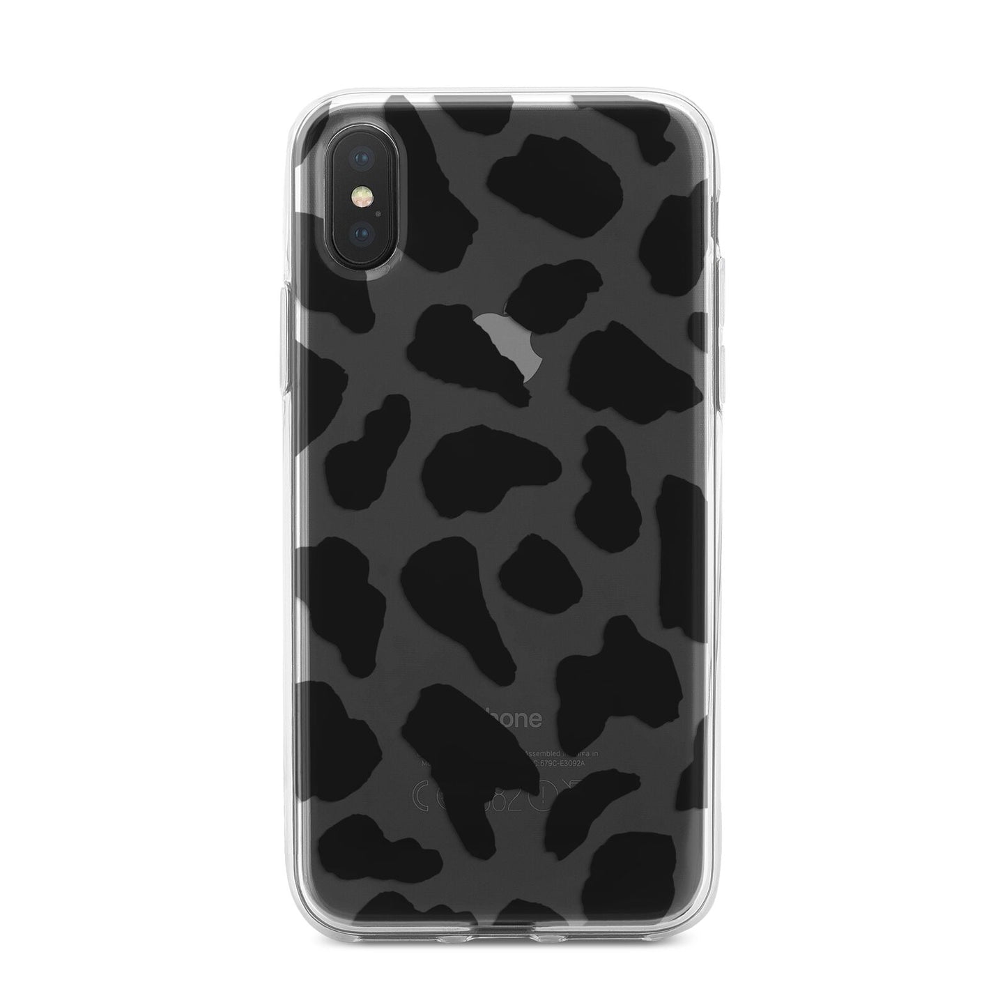 Black and White Cow Print iPhone X Bumper Case on Black iPhone Alternative Image 1