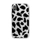 Black and White Cow Print iPhone X Bumper Case on Silver iPhone Alternative Image 1