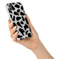 Black and White Cow Print iPhone X Bumper Case on Silver iPhone Alternative Image 2