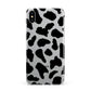 Black and White Cow Print iPhone XS Max 2D Snap Case on Silver Phone