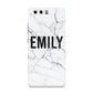 Black and White Personalised Marble Block Text Huawei P10 Phone Case