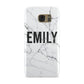 Black and White Personalised Marble Block Text Samsung Galaxy Case