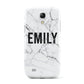 Black and White Personalised Marble Block Text Samsung Galaxy S4 Mini Case