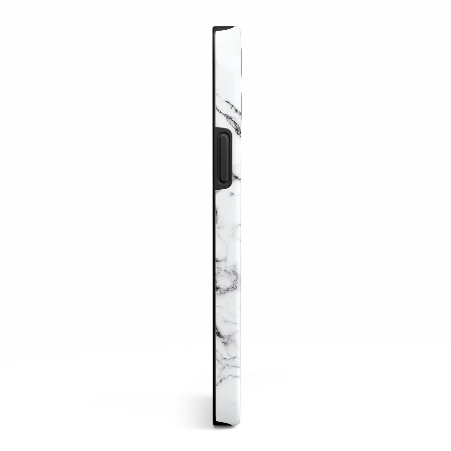 Black and White Personalised Marble Block Text iPhone 13 Pro Max Side Image 3D Tough Case