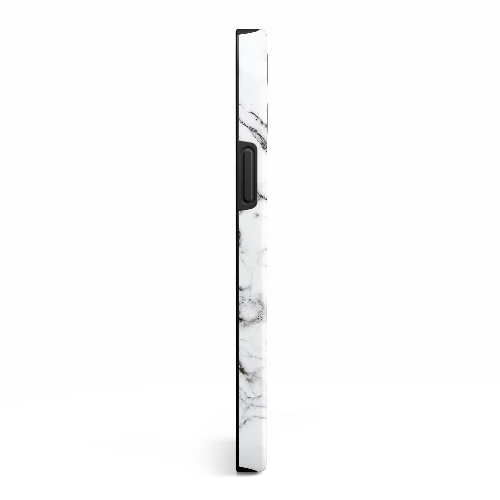 Black and White Personalised Marble Block Text iPhone 13 Pro Max Side Image 3D Tough Case