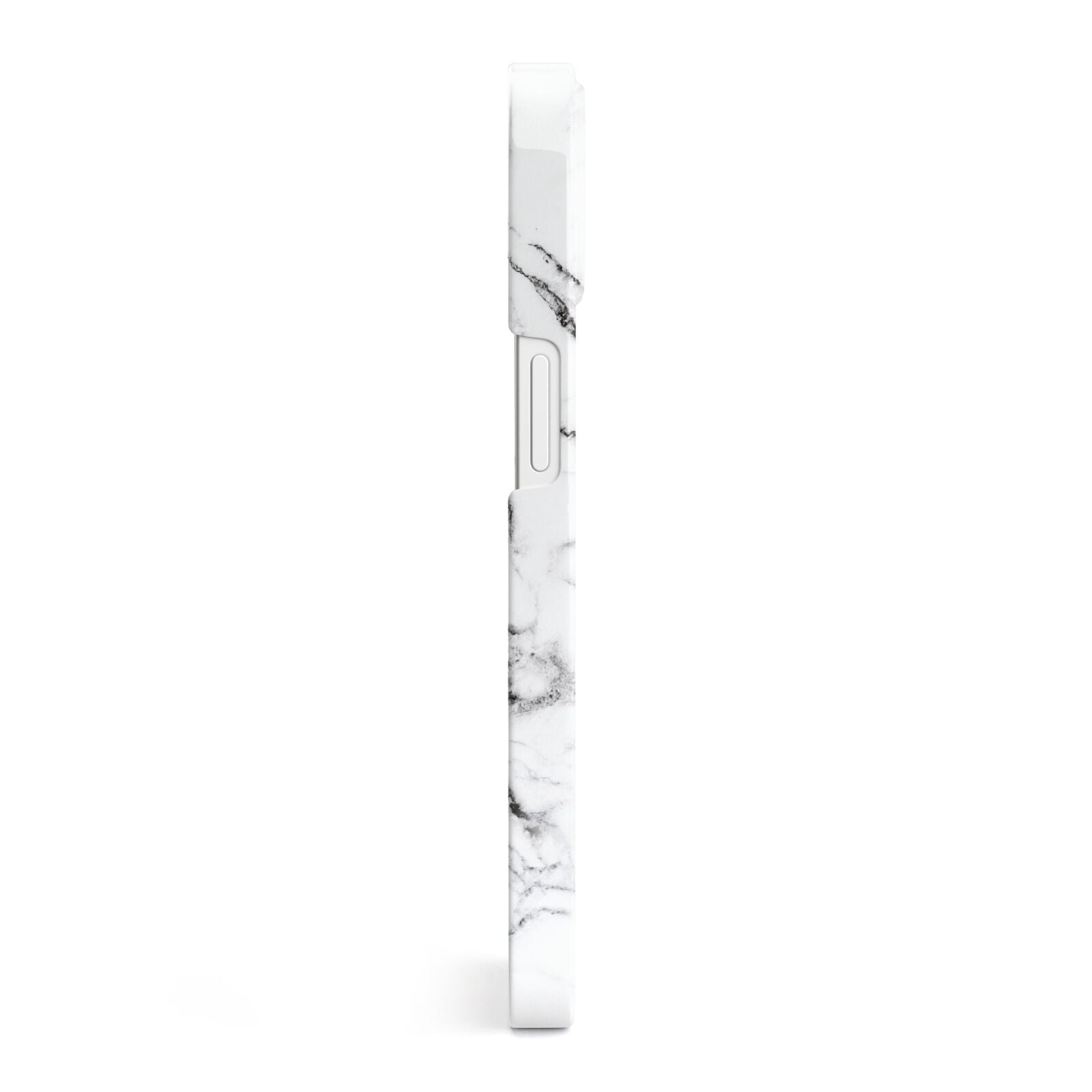 Black and White Personalised Marble Block Text iPhone 13 Side Image 3D Snap Case