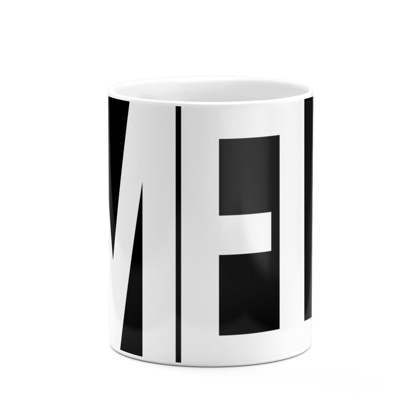 Black with Bold White Name 10oz Mug Alternative Image 7
