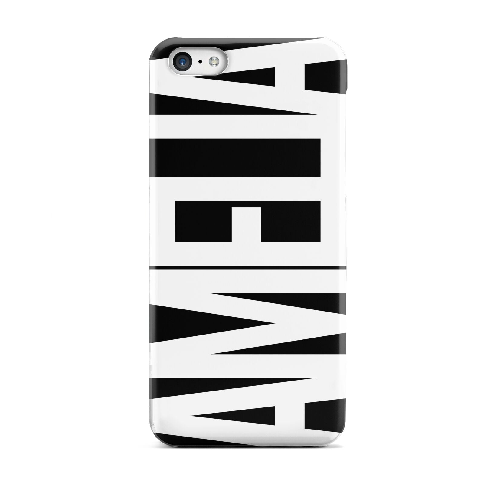 Black with Bold White Name Apple iPhone 5c Case