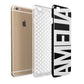 Black with Bold White Name Apple iPhone 6 Plus 3D Tough Case Expand Detail Image