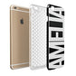Black with Bold White Name Apple iPhone 6 Plus 3D Tough Case