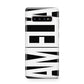 Black with Bold White Name Protective Samsung Galaxy Case
