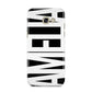 Black with Bold White Name Samsung Galaxy A5 2017 Case on gold phone