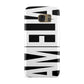 Black with Bold White Name Samsung Galaxy Case