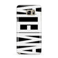 Black with Bold White Name Samsung Galaxy Note 5 Case