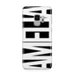 Black with Bold White Name Samsung Galaxy S9 Case