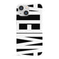 Black with Bold White Name iPhone 13 Mini Full Wrap 3D Snap Case