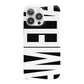 Black with Bold White Name iPhone 13 Pro Full Wrap 3D Snap Case
