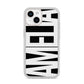 Black with Bold White Name iPhone 14 Glitter Tough Case Starlight