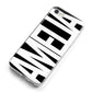 Black with Bold White Name iPhone 8 Bumper Case on Silver iPhone Alternative Image