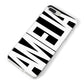 Black with Bold White Name iPhone 8 Plus Bumper Case on Silver iPhone Alternative Image