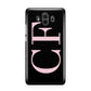Black with Large Pink Initials Personalised Huawei Mate 10 Protective Phone Case
