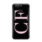 Black with Large Pink Initials Personalised Huawei Nova 2s Phone Case