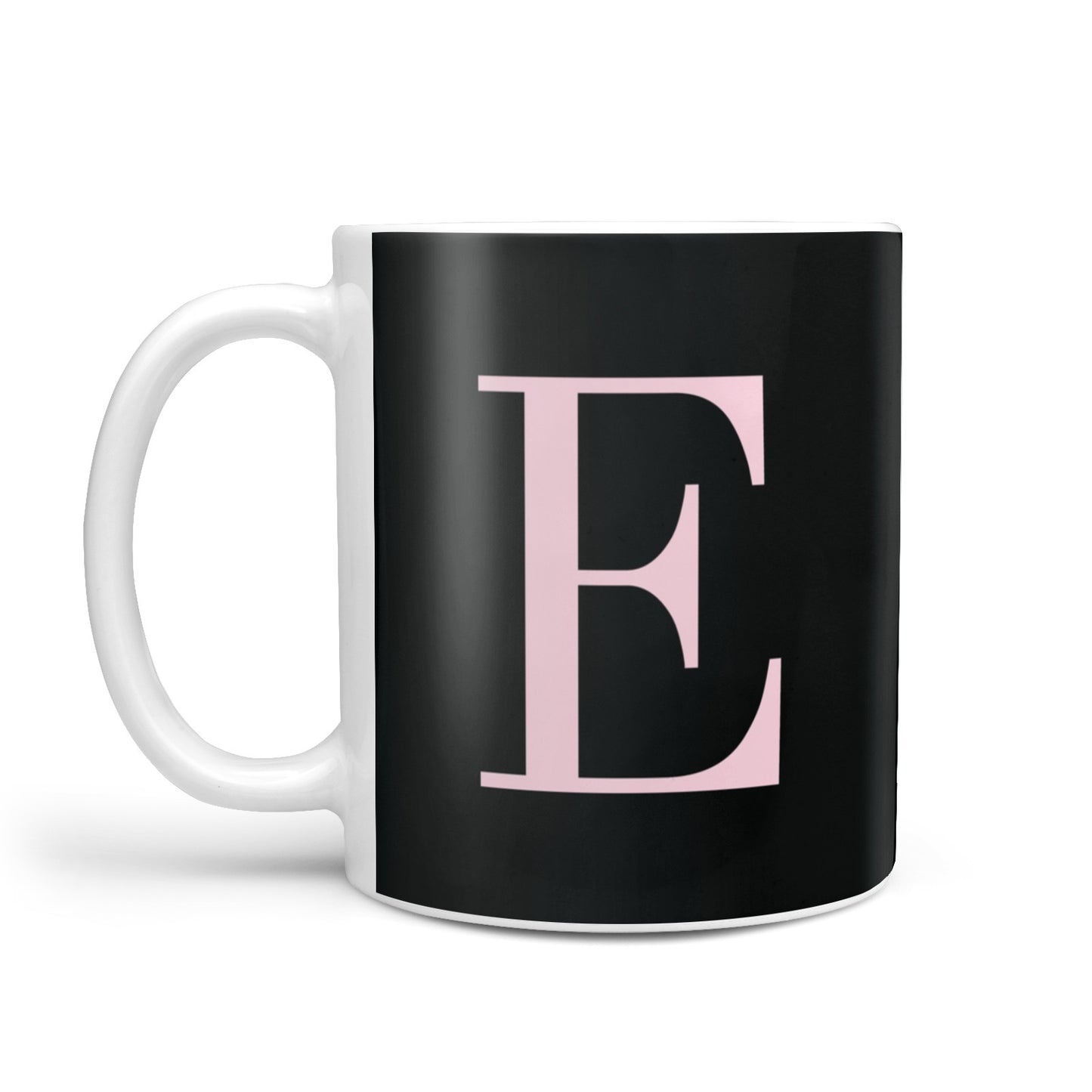 Black with Pink Personalised Monogram 10oz Mug Alternative Image 1