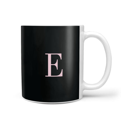 Black with Pink Personalised Monogram 10oz Mug